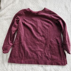 Duluth womens size 1x burgundy long sleeve sweatshirt with Pockets and t…